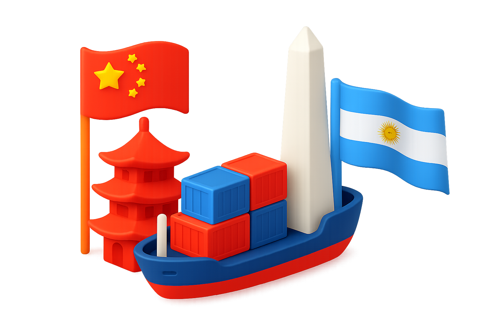 Contenedores y logística internacional representando importaciones desde China